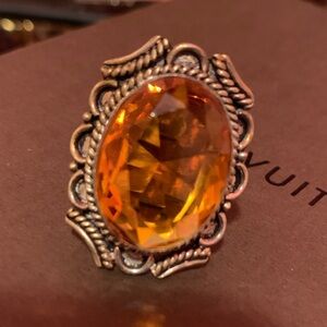 .925 ❤️Orange Stone ❤️Handcrafted ❤️Ring❤️❤️❤️